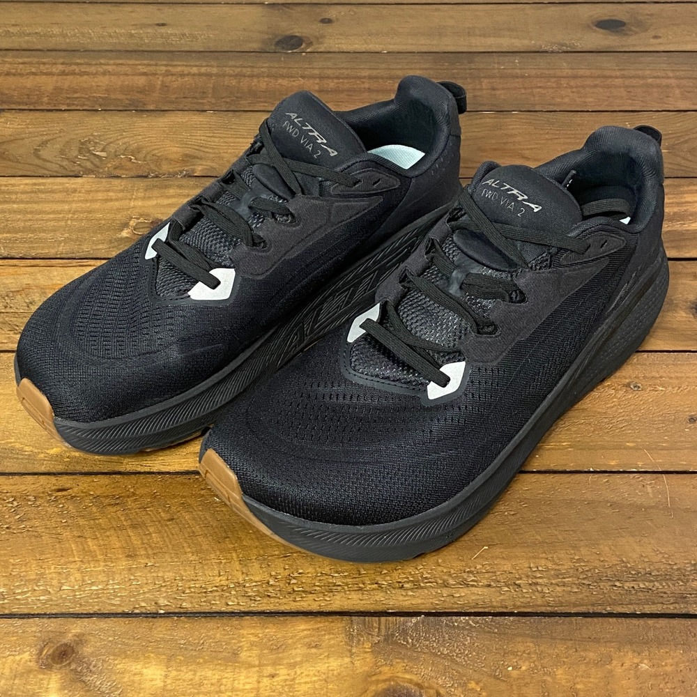 Altra FWD Via 2 Mens Running Shoes Black Gum ALOA85SR001 Size 12